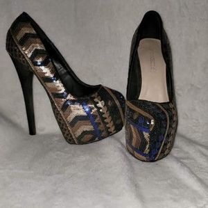 Jamaican-me-jealous platform heel